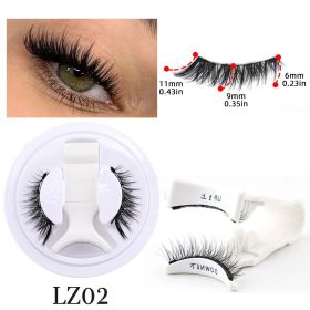 SHIDISHANGPIN New 1 Pair Magnetic Eyelashes Reusable Faux Cils Soft False Eyelash Curly Mink Lashes Makeup Magnetic Tweezers Set (Color: 1 Pair LZ02)