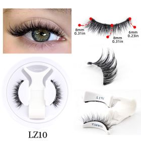 SHIDISHANGPIN New 1 Pair Magnetic Eyelashes Reusable Faux Cils Soft False Eyelash Curly Mink Lashes Makeup Magnetic Tweezers Set (Color: 1 Pair LZ10)