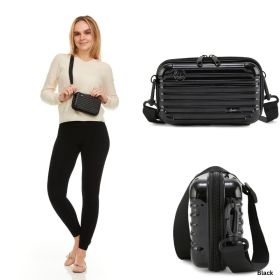 Clarissa Mini Crossbody Suitcase (Color: Black)