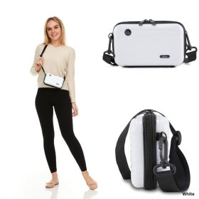 Clarissa Mini Crossbody Suitcase (Color: White)