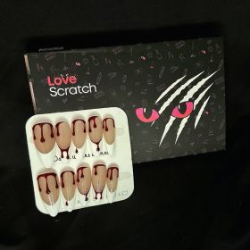 Love Scratch 10PCs 'Bloody Maria ' Handmade Press-on Nails (size: M)