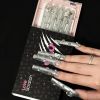 Love Scratch Clear Extra Long Diamond Handmade Press-on Nails