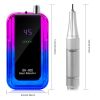 45000RPM Nail Drill Machine Blue Red Gradient Colour Portable Nail Drill Machine Plug-in Nail Polisher for Home Nail Salon Gel Nail Polishing