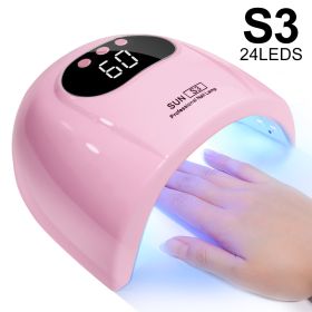 UV Nail Lamp, UV Light For Gel Nails LED Nail Dryer With 3 Timer, Smart Sensor, LCD Display Fast Curing Gel Nail Polish Nail Art Tools Manicure Access (Color: Pink)